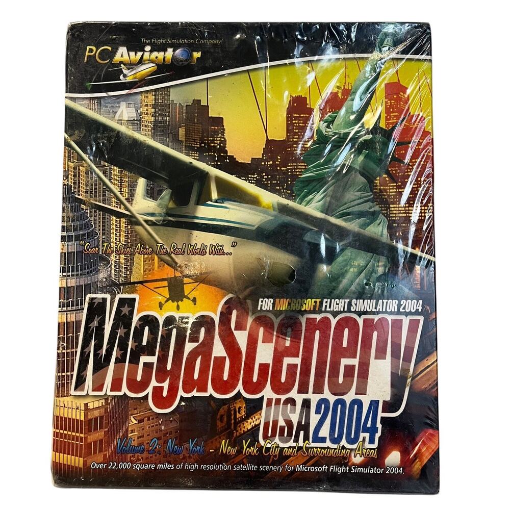 MegaScenery USA 2004 Vol. 2 Aviator New York Microsoft Flight Simulator PC Game